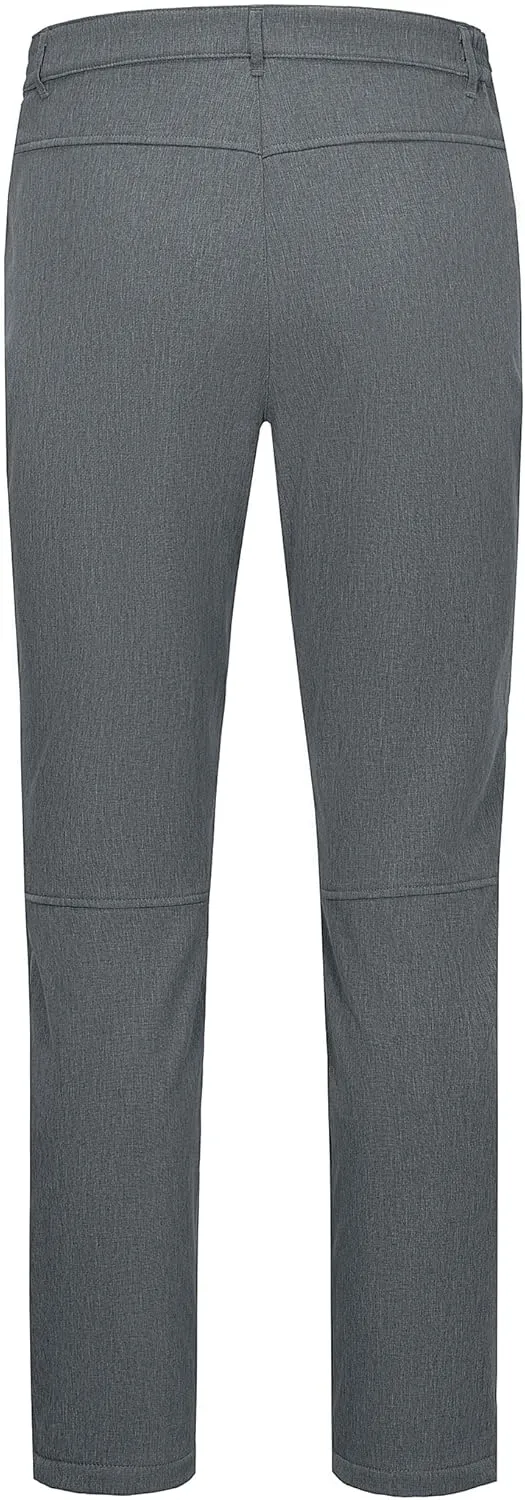 Little Donkey Andy Men's Hiking Snow Pants, Fleece Lined Ski Pants Softshell Pants Windproof& Water Resistant
