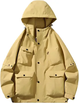 Lmdudan 2024 Winter Windbreaker Jacket Women's Hoodie Rain Jacket Outdoor Hiking Lightweight Softshell Raincoat with Pockets