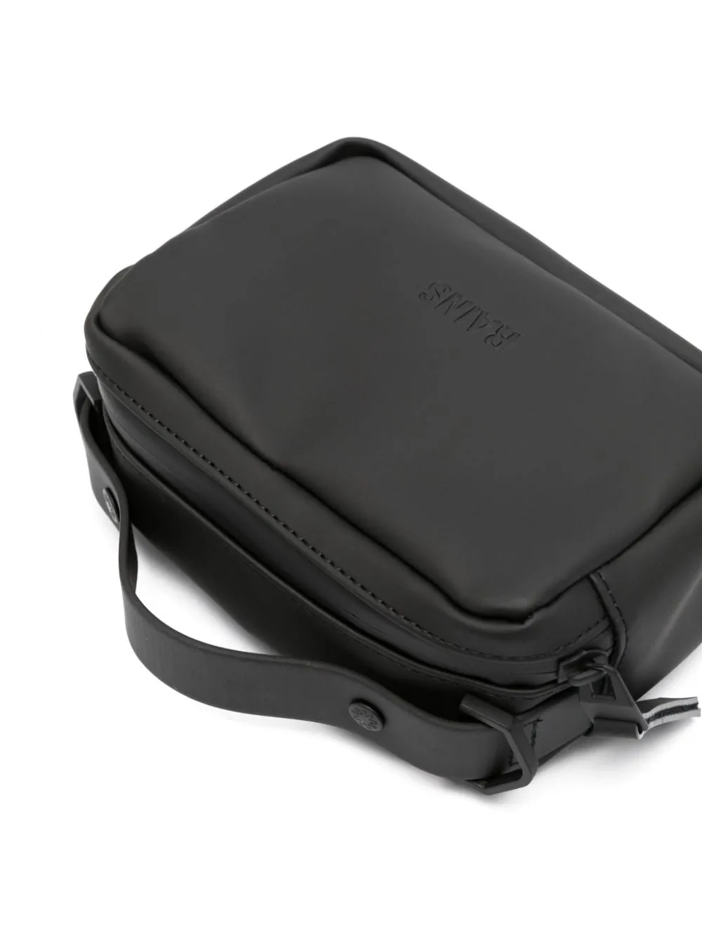 logo-debossed faux-leather shoulder bag