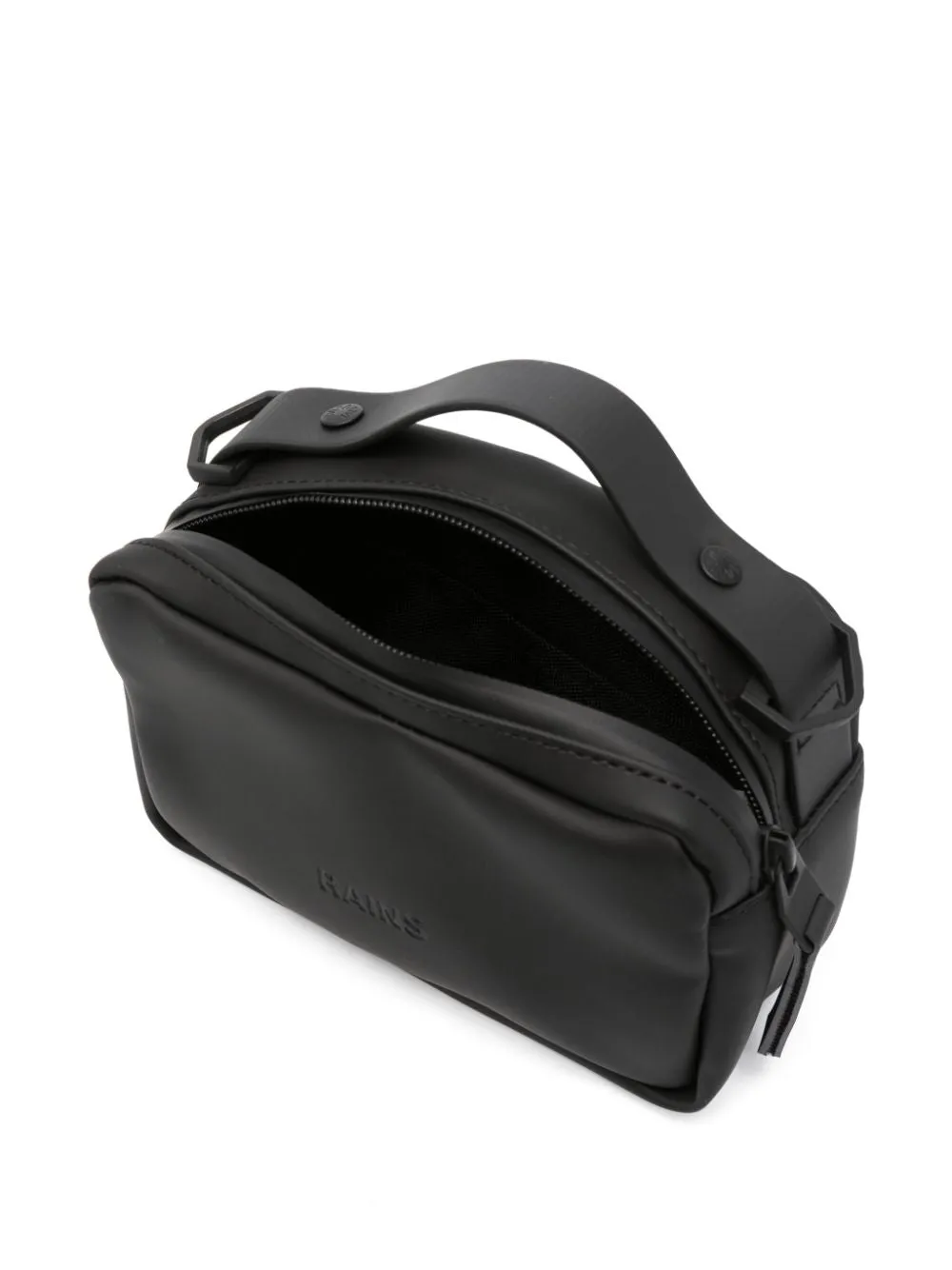 logo-debossed faux-leather shoulder bag