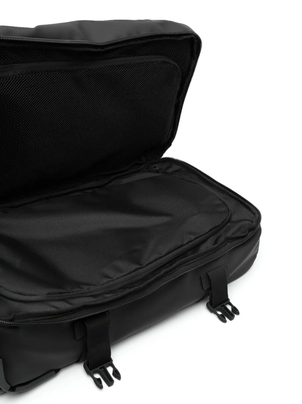 logo-print zipped luggage