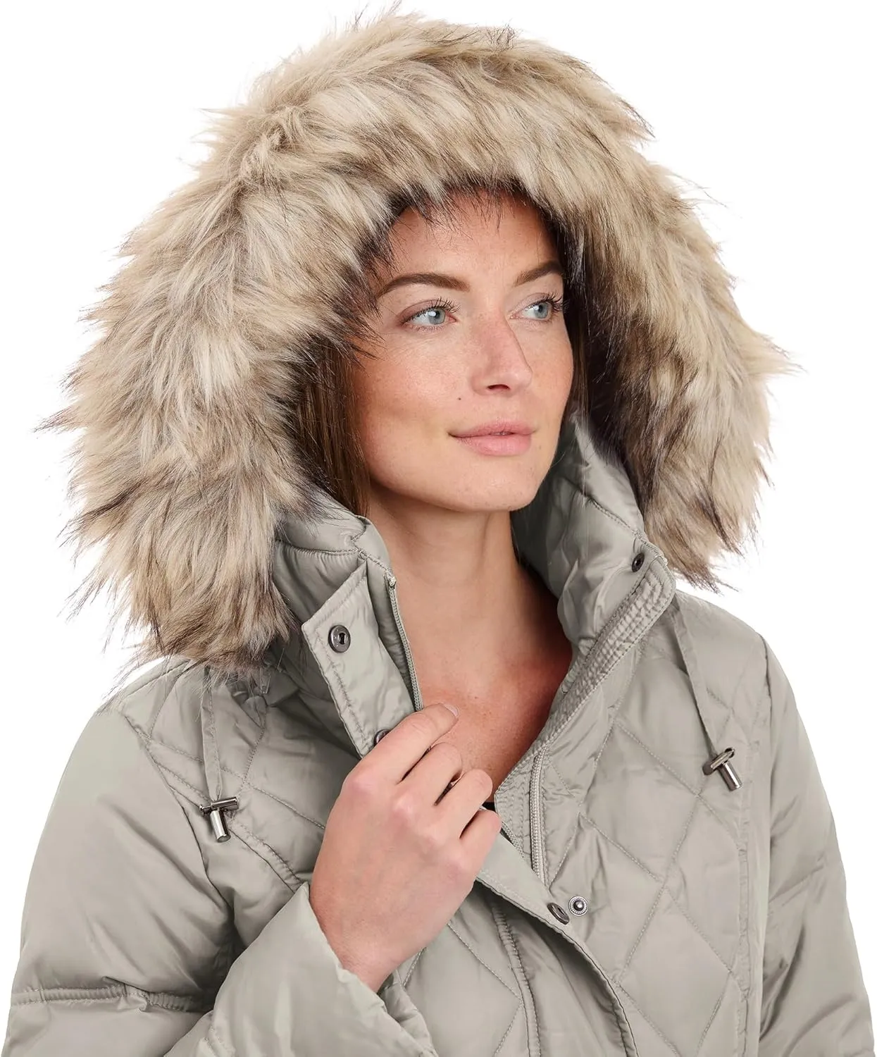 London Fog Women's Diamond Quilted Down Coat