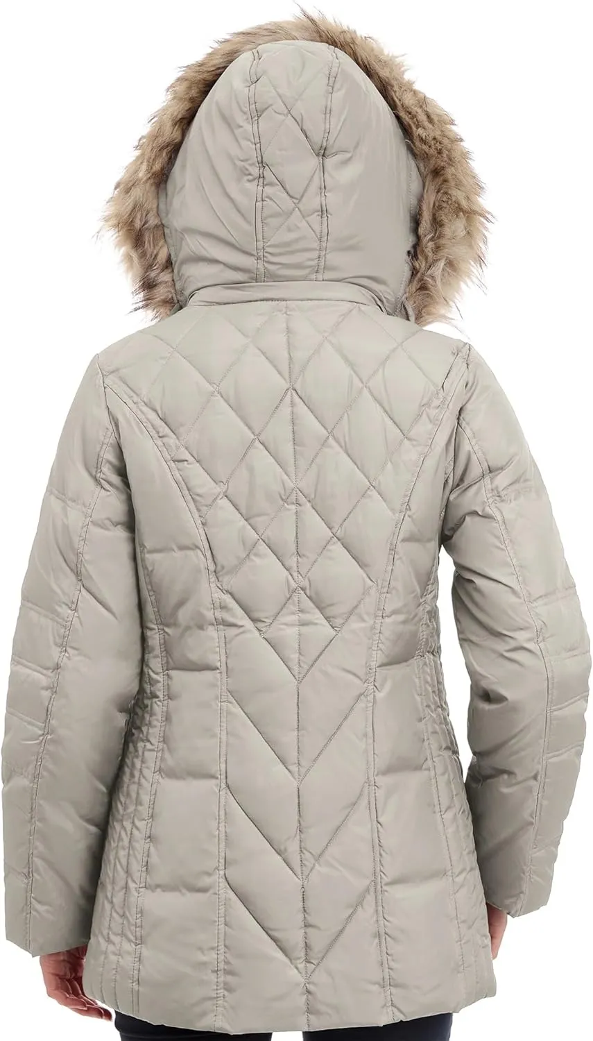 London Fog Women's Diamond Quilted Down Coat
