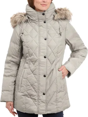 London Fog Women's Diamond Quilted Down Coat