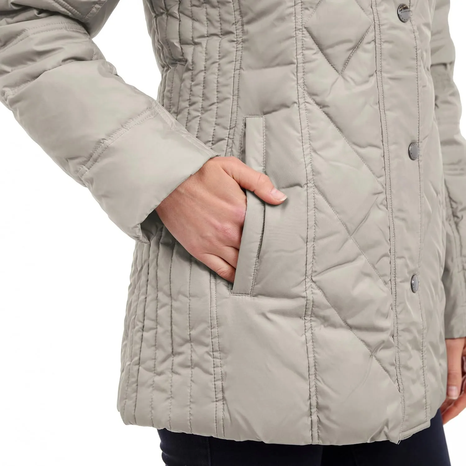 London Fog Women's Diamond Quilted Down Coat