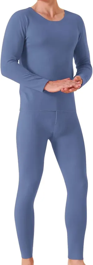 Long Johns for Men Men's Thermal Underwear Set Lined Long Thermal Underwear Base Long Johns Fleece Lined Bottom Top