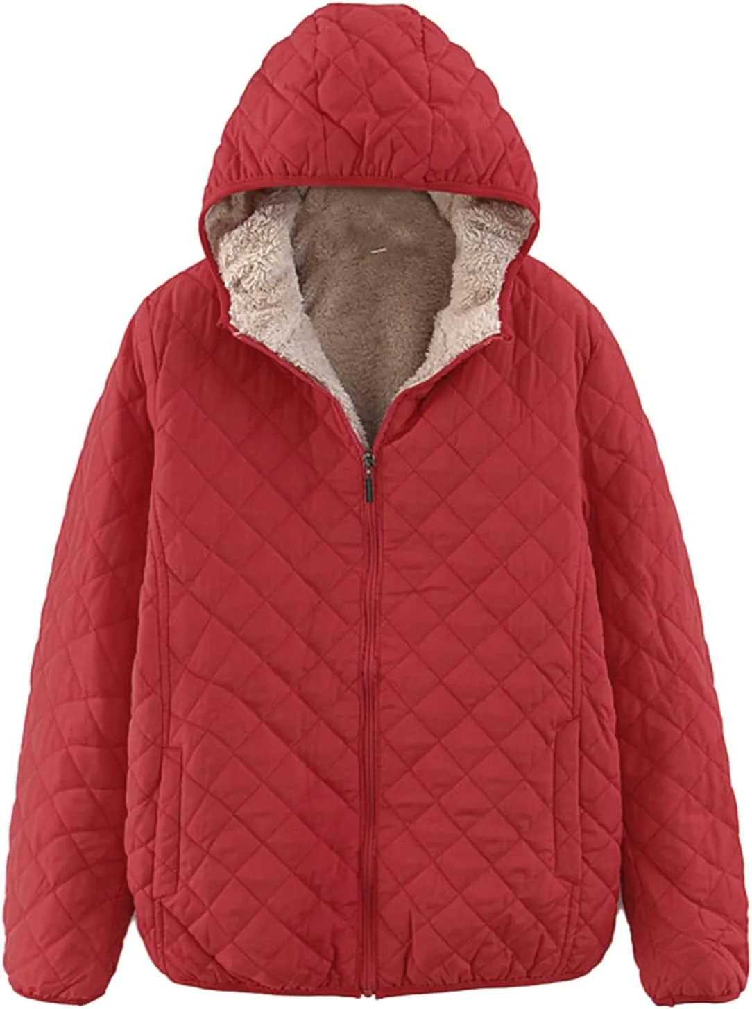 Long Puffer Jacket Women Packable Down Coat Lightweight Parkas Jacket Oversized Water-Resistant Warm Hooded Padded Coat