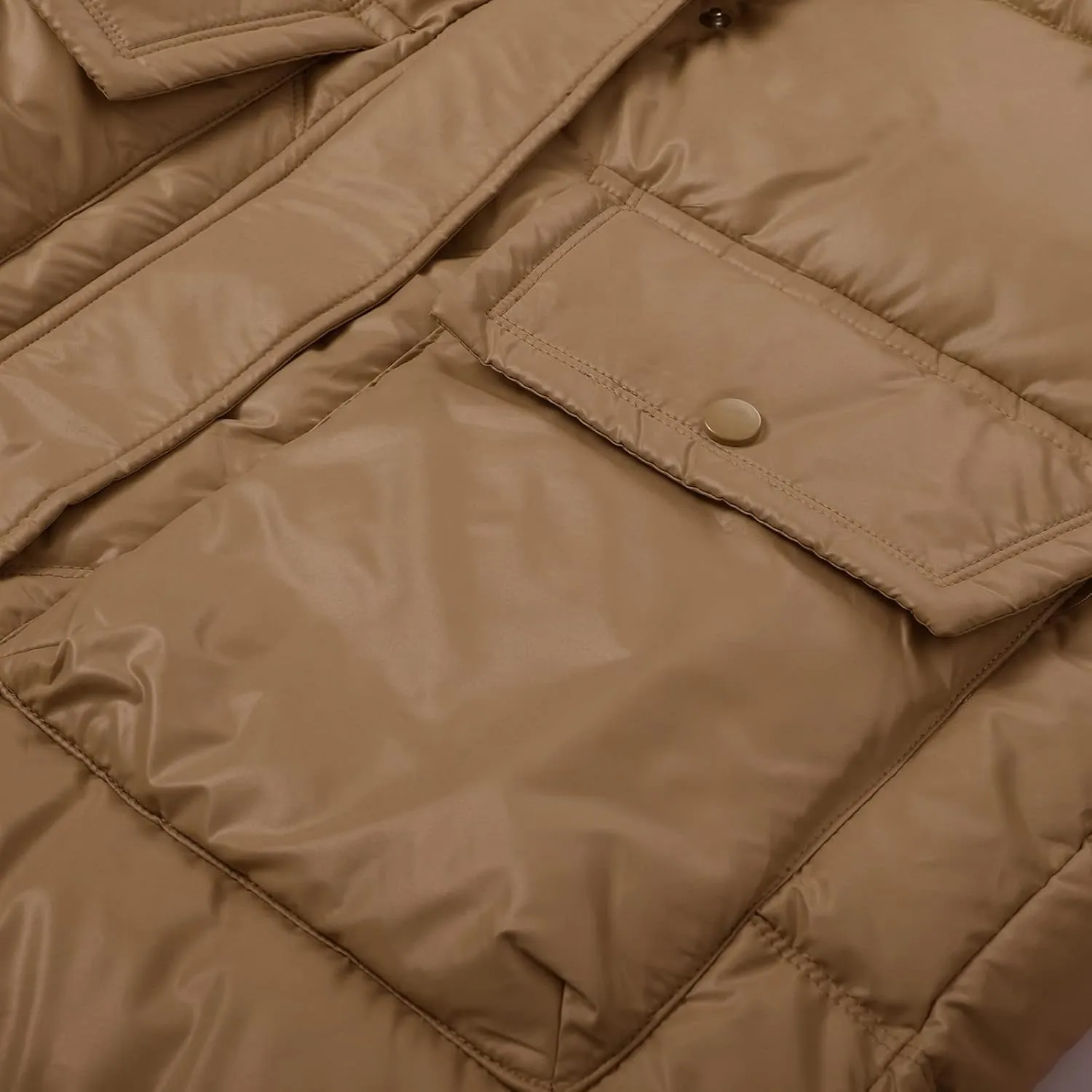 Long Puffer Jacket Women Packable Down Coat Lightweight Parkas Jacket Oversized Water-Resistant Winter Hooded Insulated Coat
