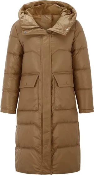 Long Puffer Jacket Women Packable Down Coat Lightweight Parkas Jacket Oversized Water-Resistant Winter Hooded Insulated Coat