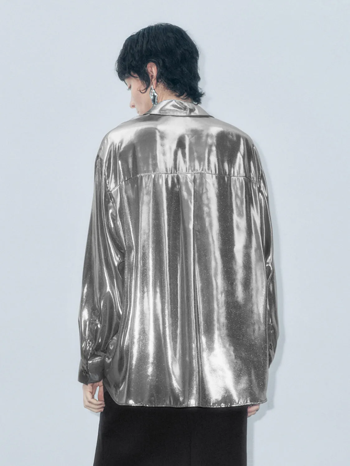 Long Sleeve Silver Shirts