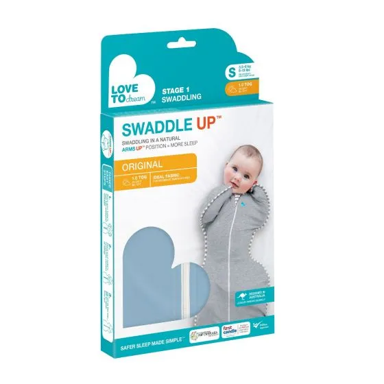 Love To Dream Swaddle Up 1.0 Tog Dusty Blue
