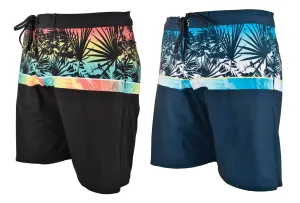 M-BS21 - Wholesale Men's Palm Leaf Print Board Shorts