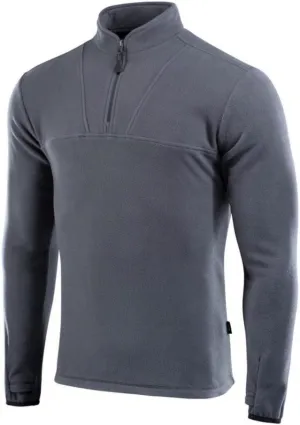 M-Tac Quarter Zip Pullover Men - Fleece Lined Thermal Shirt for Men - Lightweight Tactical Long Sleeve Shirt Top Delta