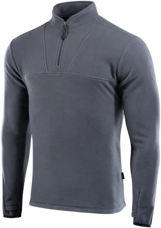 M-Tac Quarter Zip Pullover Men - Fleece Lined Thermal Shirt for Men - Lightweight Tactical Long Sleeve Shirt Top Delta