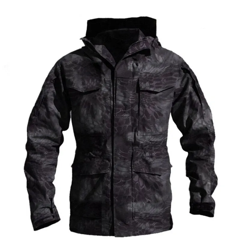 M65 Military Tactical Jacket Men's Waterproof Windbreaker. Hooded Coat Outdoor Fishing/Trekking Hiking Jackets