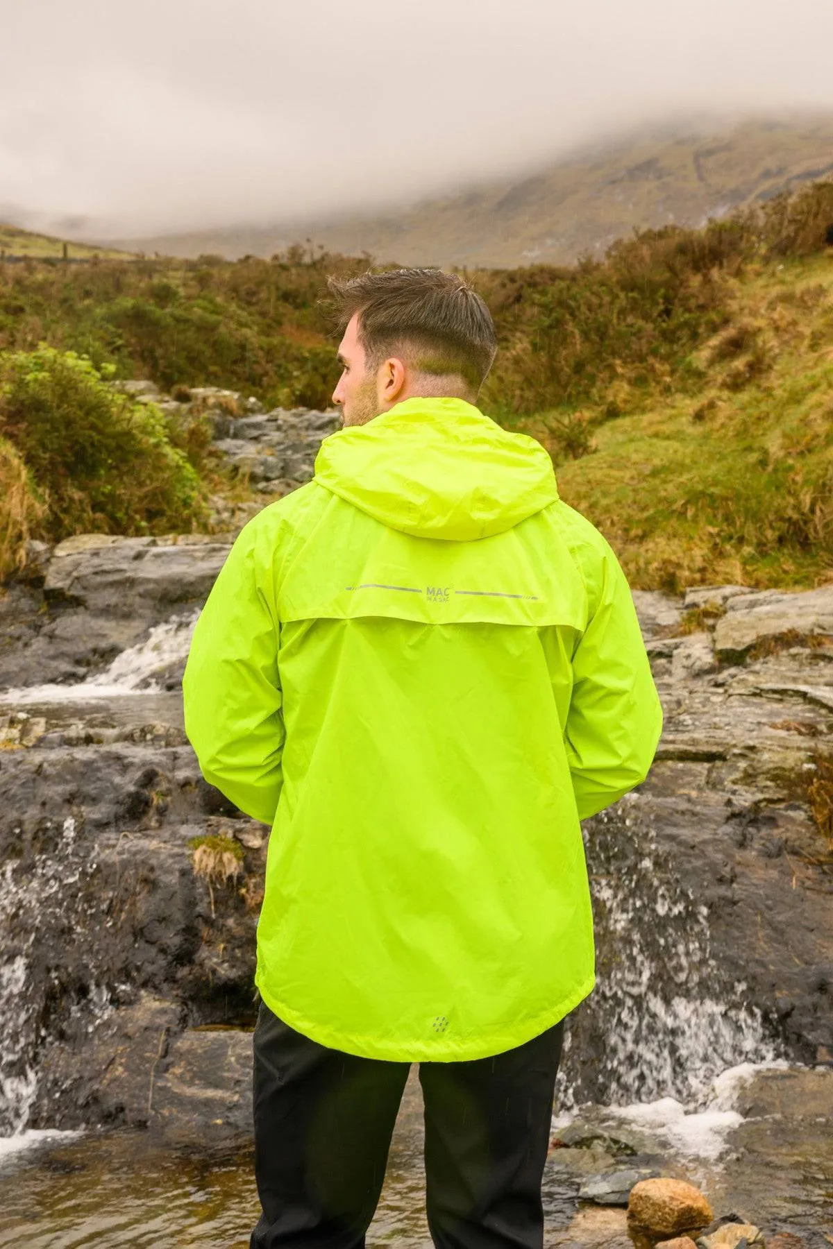 Mac in a Sac Adults Origin Waterproof Breathable Windproof Unisex Packable Jacket-NEON YELLOW