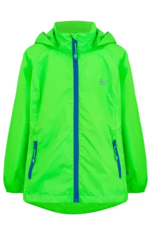 Mac in a Sac Kids Waterproof Breathable Windproof Packable Origin Jacket-NEON GREEN