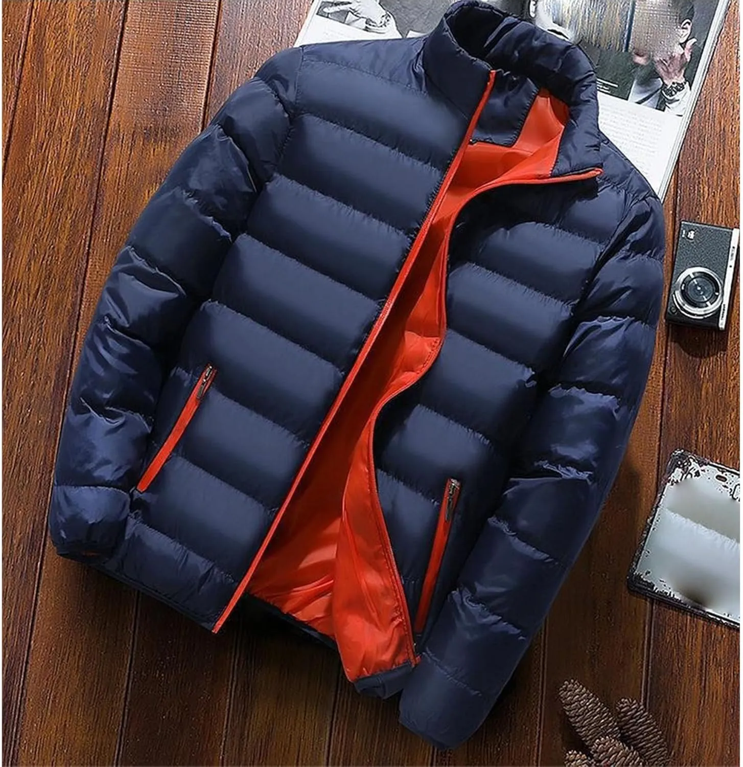 Maiyifu-GJ Men's Winter Jacket Quilted Puffer Jackets Lightweight Warm Windproof Down Coats Thicken Padded Outerwear