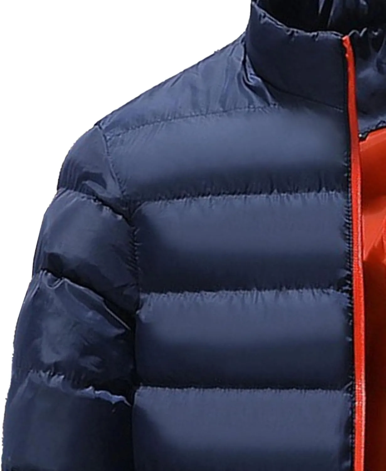 Maiyifu-GJ Men's Winter Warm Puffer Jacket Lightweight Thicken Quilted Padded Jackets Windproof Down Coat Outerwear