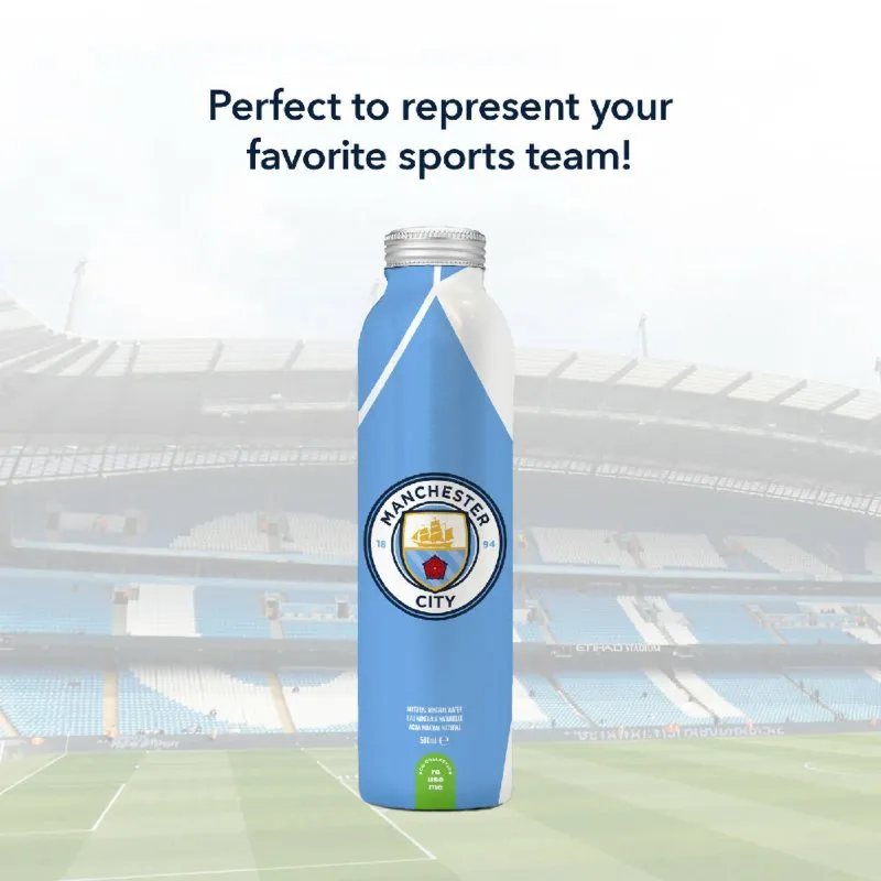 Manchester City FC Aluminum Water Bottle by Manchester City FC for Unisex - 12 x 16.9 oz Water