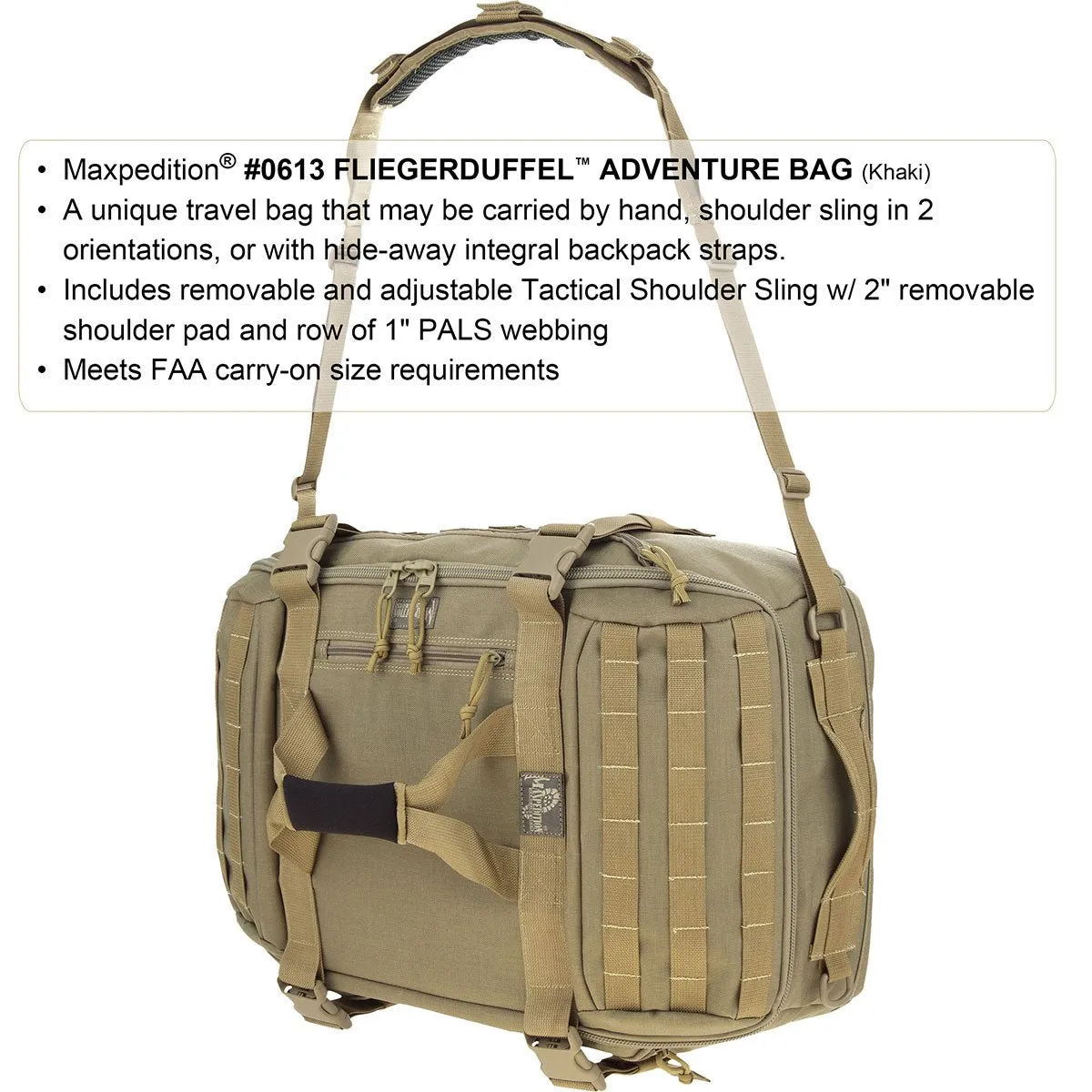 Maxpedition Fliegerduffel Adventure Bag (Black)