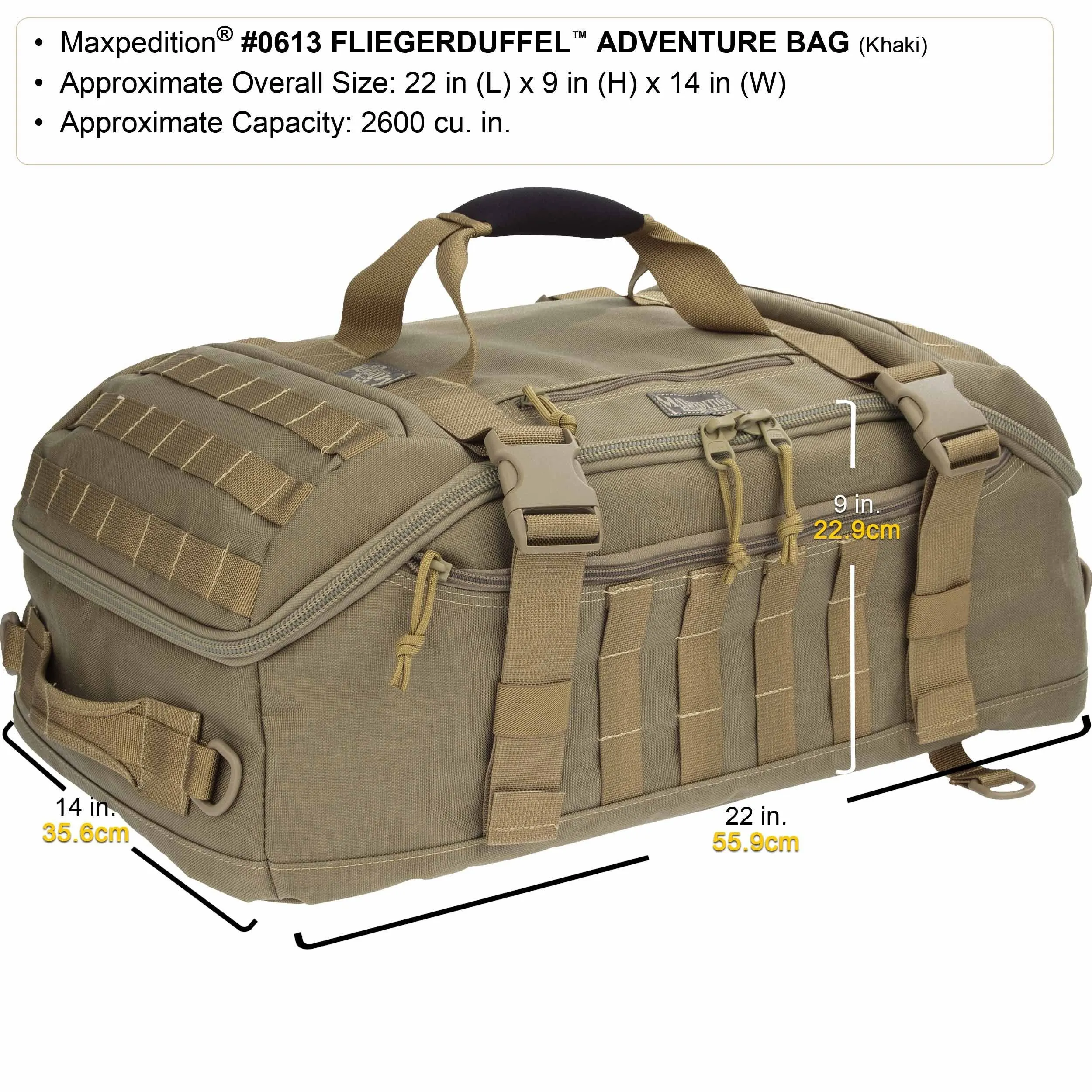Maxpedition Fliegerduffel Adventure Bag (Black)