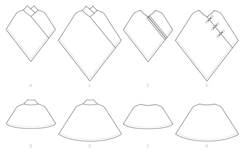 McCall's 7846 Misses' Ponchos Pattern