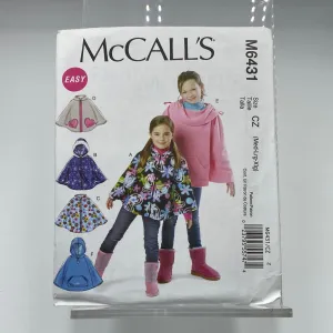 MCCALL'S Pattern, Girls' Ponchos (PMC6431)