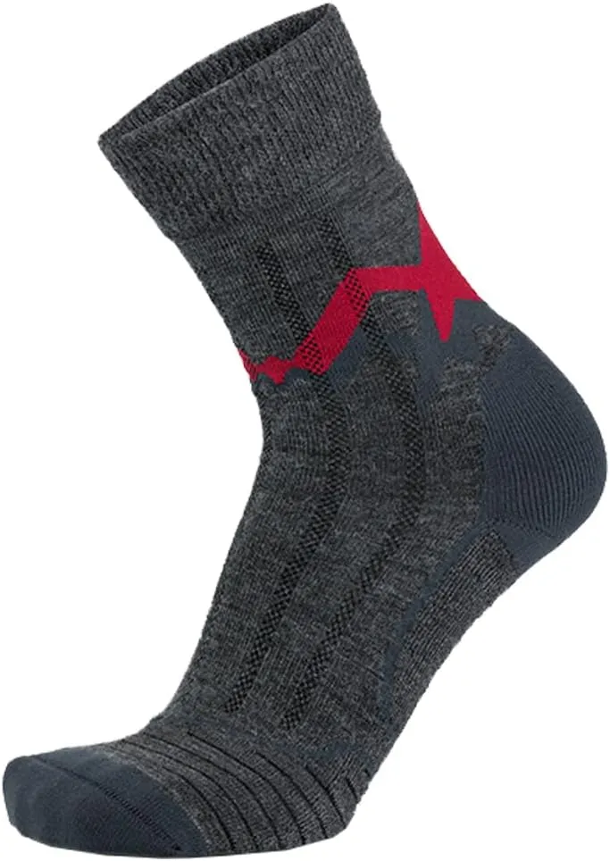 Meindl Men's MT3.5 Lightweight Boot Socks | Hiking | Backpacking | Hunting | Made in Italy, Charcoal