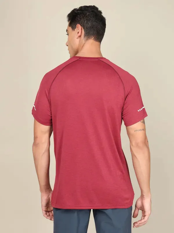 Men Melange Slim Fit Crew Neck T-shirt with MELANGE