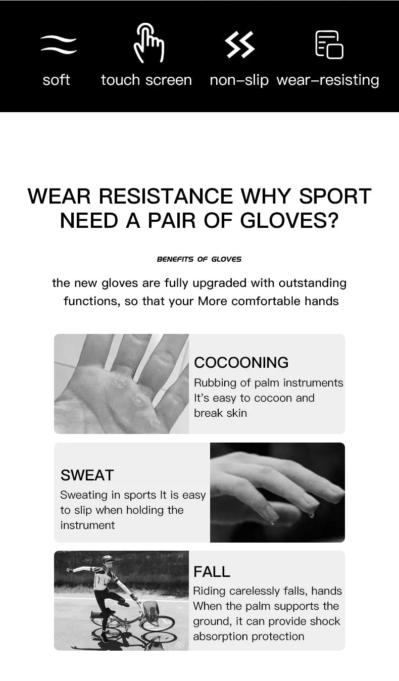 Men Women Outdoor Hiking Gloves Tacticos Luva Anti-slip Full Gloves