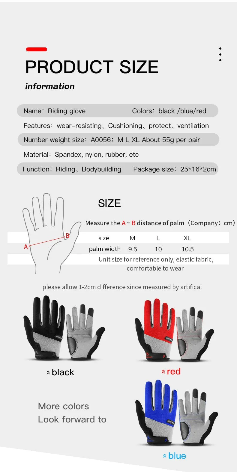 Men Women Outdoor Hiking Gloves Tacticos Luva Anti-slip Full Gloves