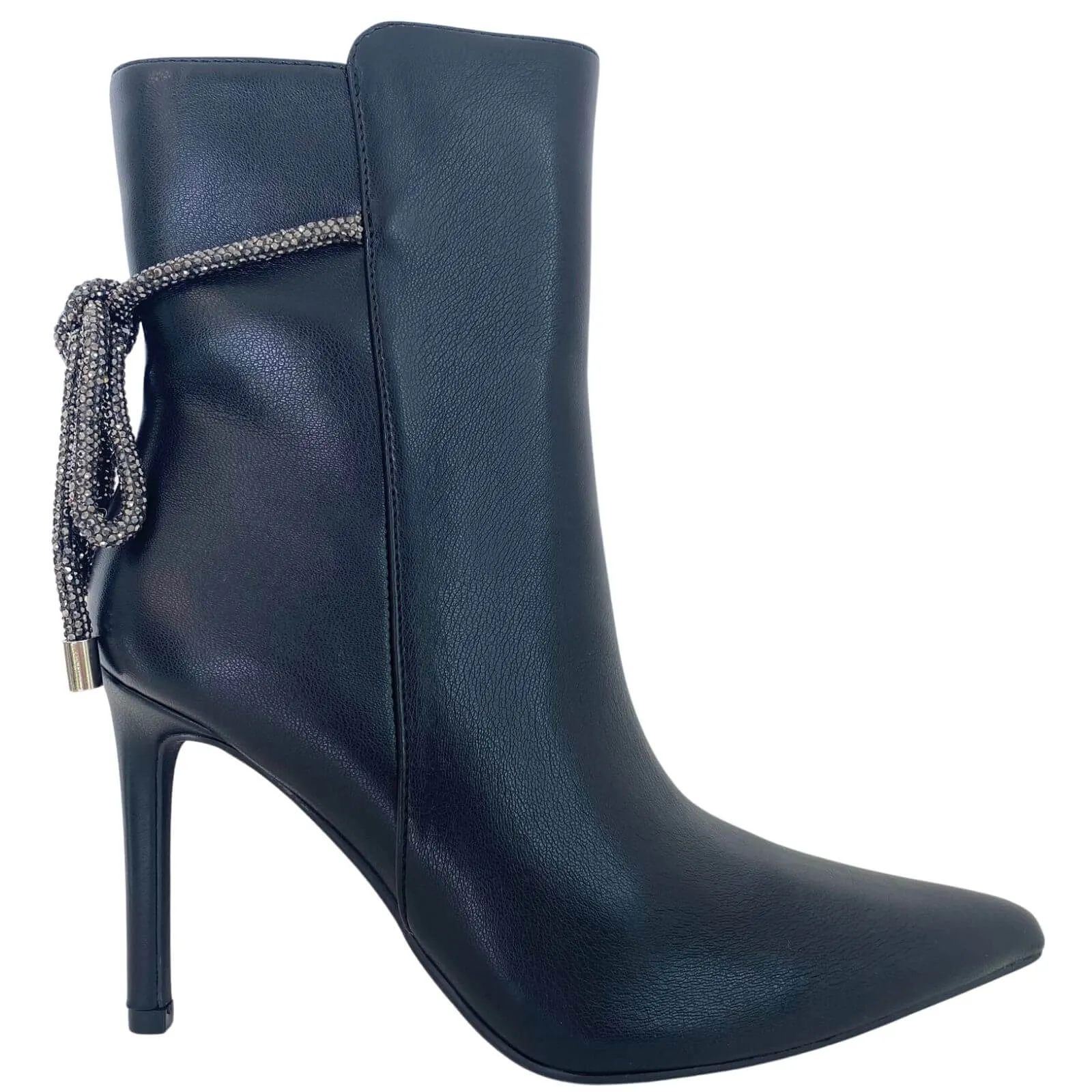Menbur Black Sparkly Ankle Rope Boots