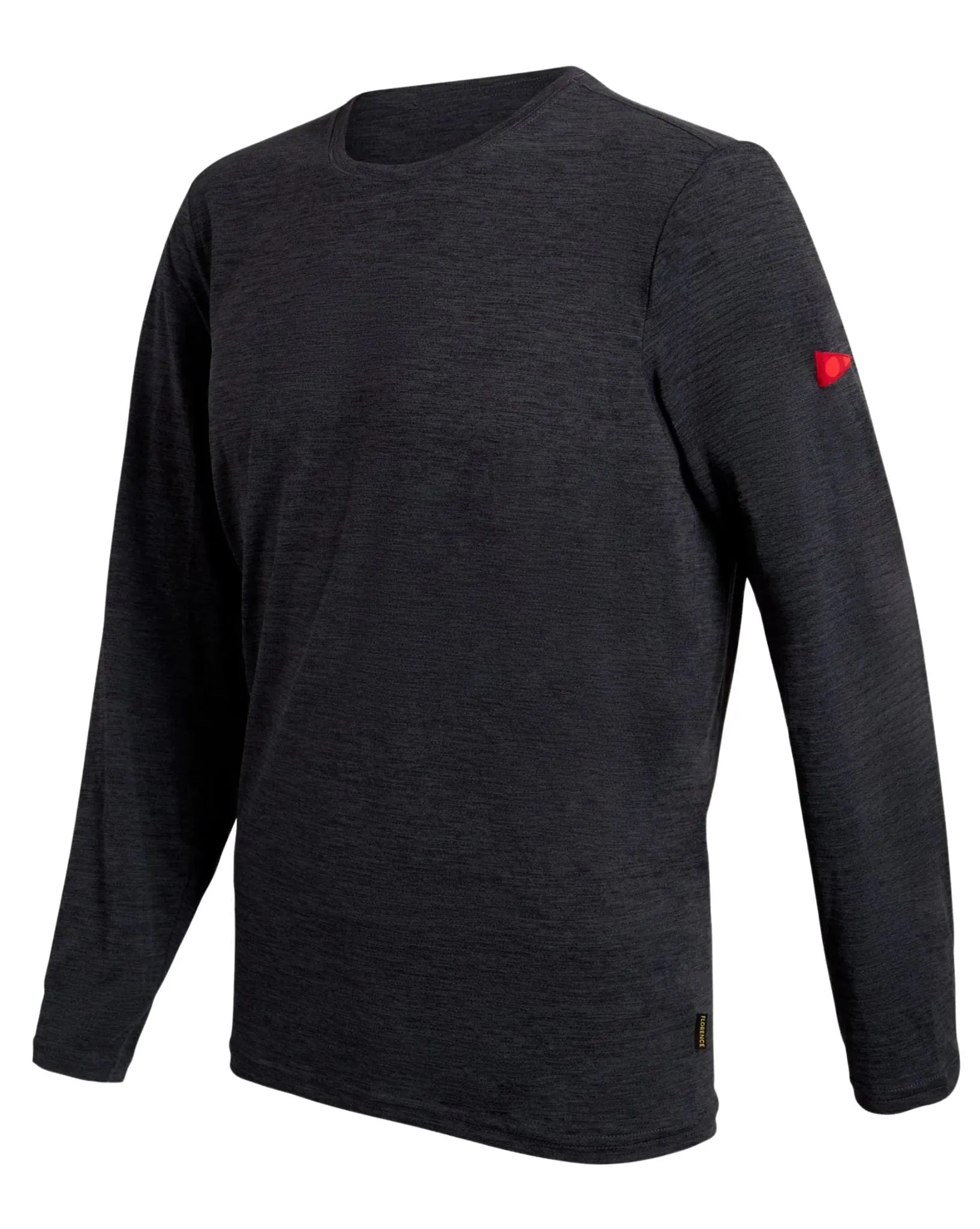Mens Airtex Long Sleeve Shirt - Heather Charcoal