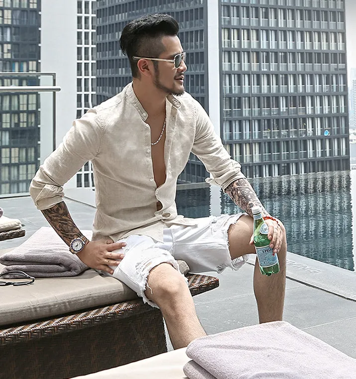 Men's Сasual Cotton Long-Sleeve Shirt