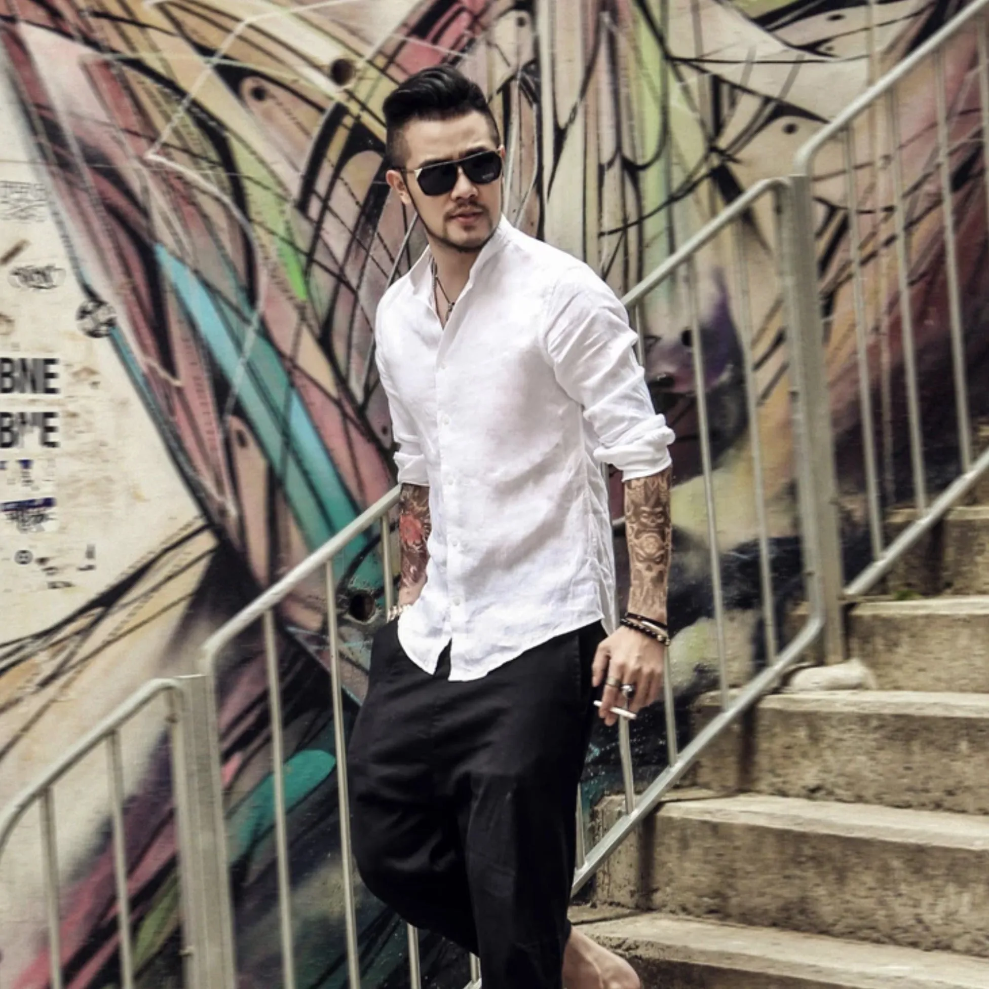 Men's Сasual Cotton Long-Sleeve Shirt