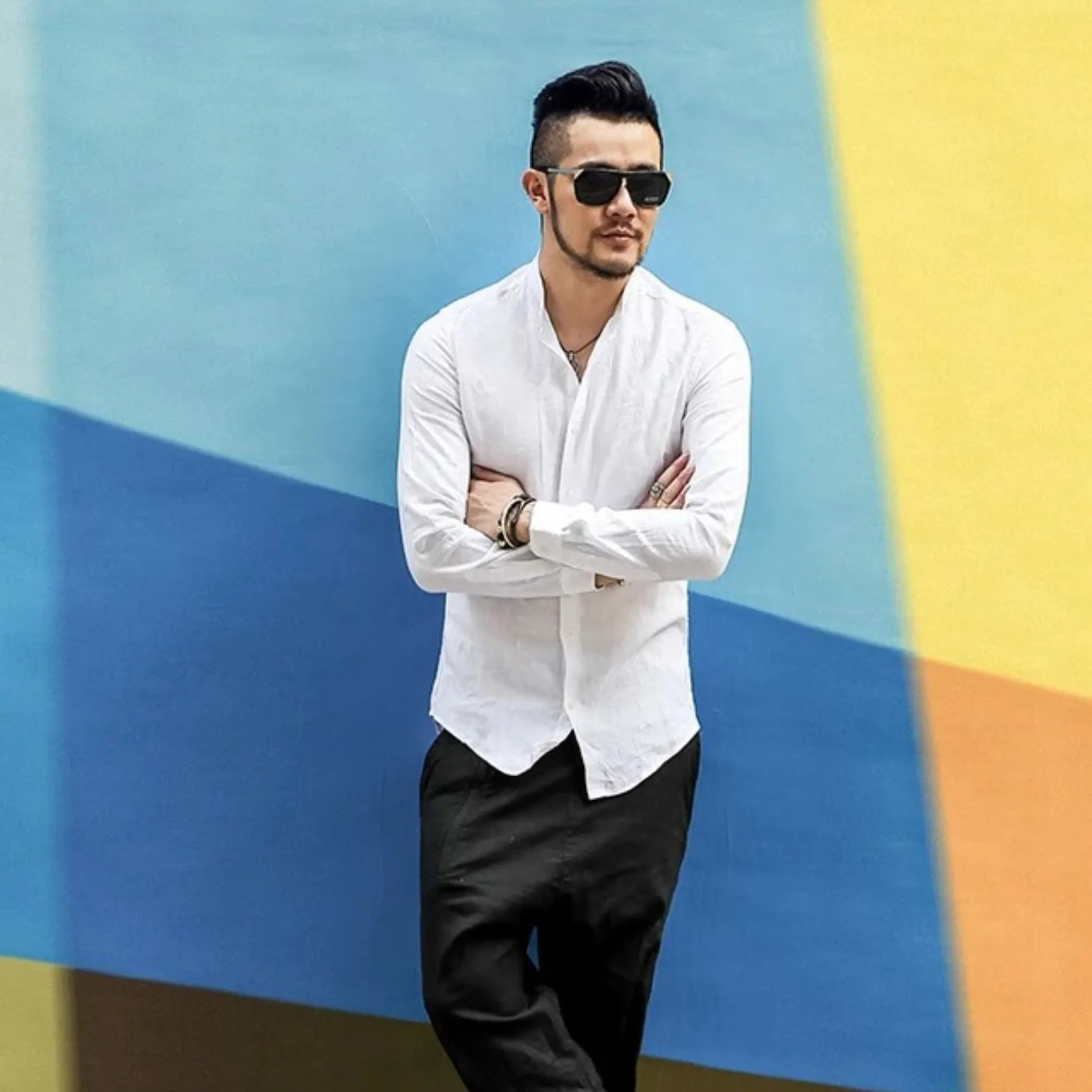 Men's Сasual Cotton Long-Sleeve Shirt