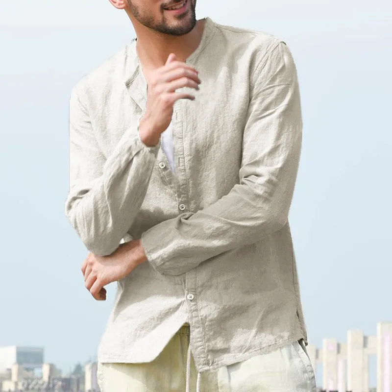 Men's Autumn Casual Long Sleeve Cotton Shirt