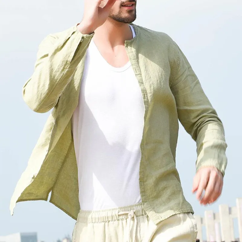 Men's Autumn Casual Long Sleeve Cotton Shirt