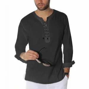 Men's Autumn Casual  Long Sleeve Solid Slim Shirt