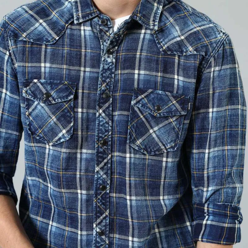 Men's Autumn/Winter Plaid Long Sleeved Shirt