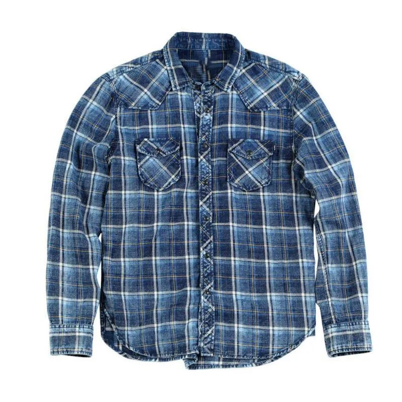 Men's Autumn/Winter Plaid Long Sleeved Shirt
