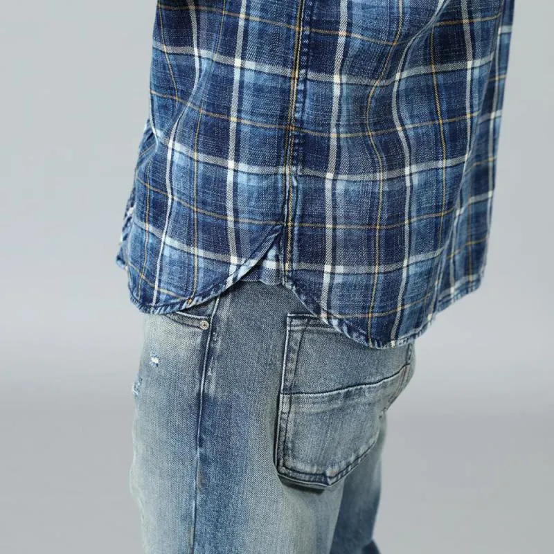 Men's Autumn/Winter Plaid Long Sleeved Shirt