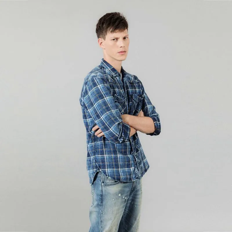 Men's Autumn/Winter Plaid Long Sleeved Shirt