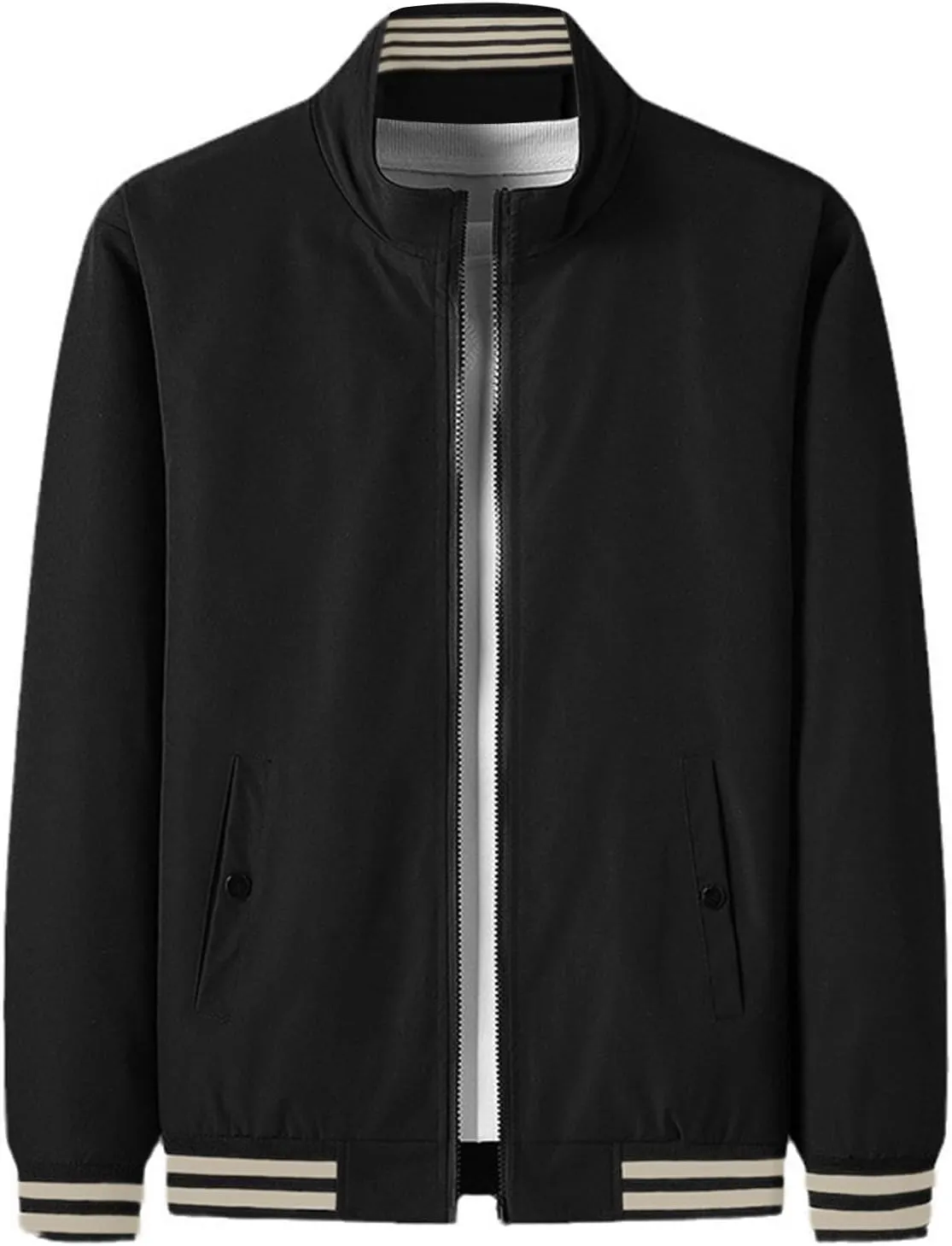 Men's Bomber Jacket Fashion Stylish Lightweight Windbreaker Fall Winter Casual Warm Golf Outdoor Jackets for Men