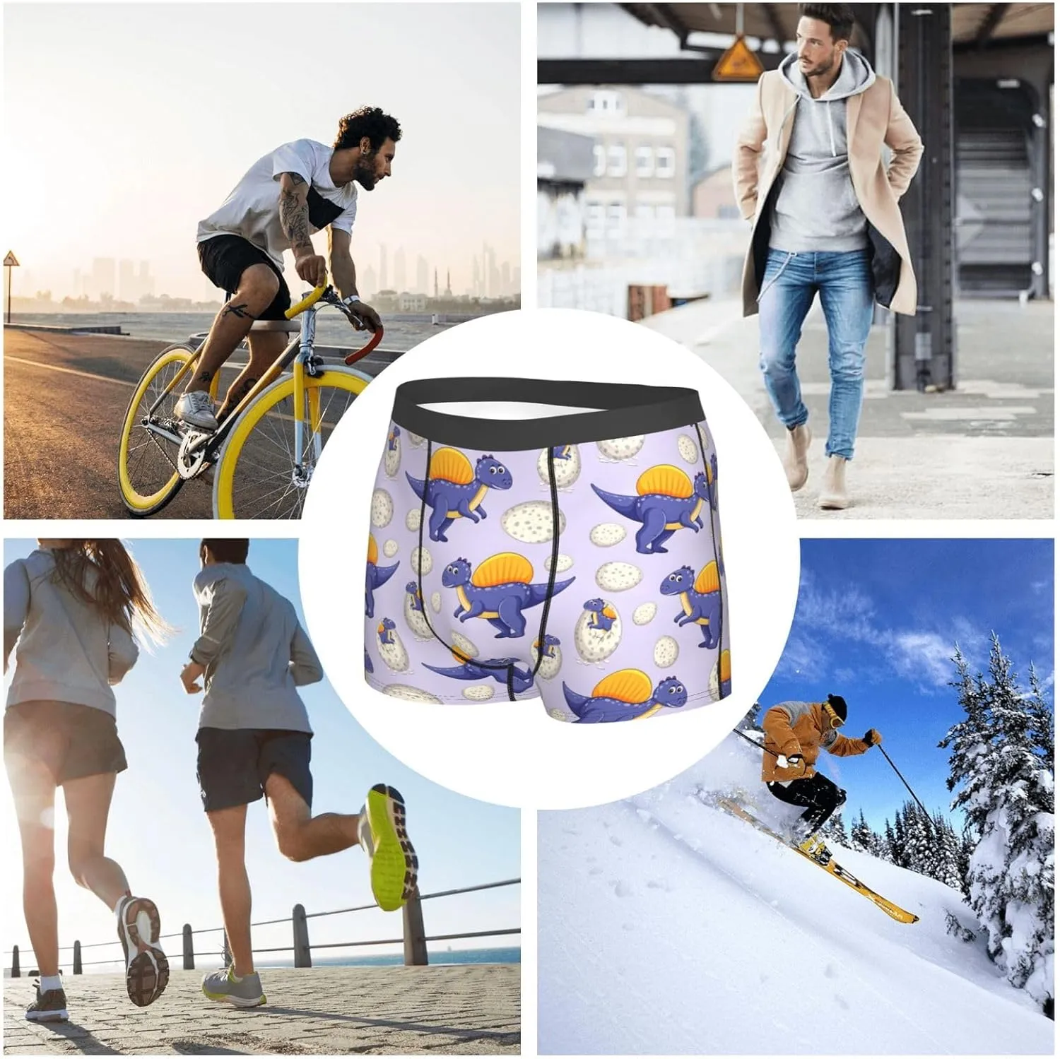 Men's Boxer Briefs Breathable Mens Underwear Briefs Soft