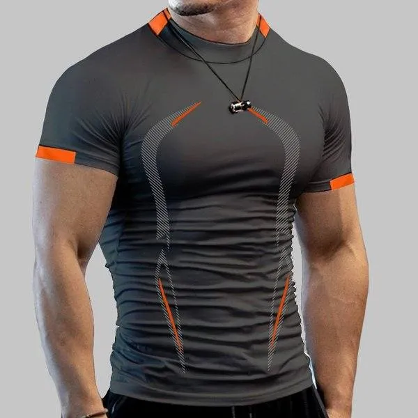Men's Breathable Fitness Training Quick Dry Sports Short Sleeve T-shirts