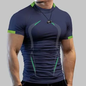 Men's Breathable Fitness Training Quick Dry Sports Short Sleeve T-shirts