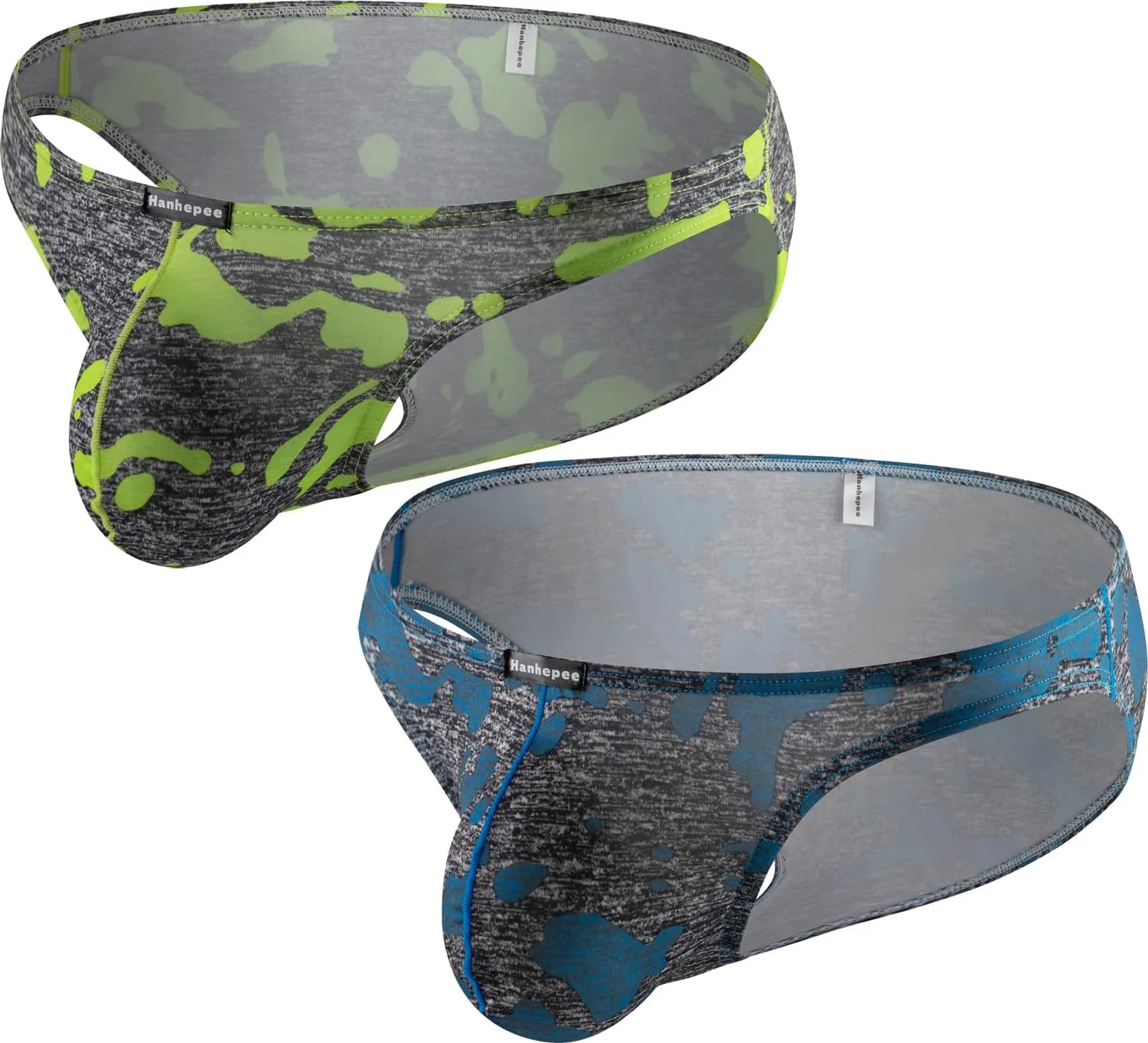 Men's Camouflage Stretch Support Briefs Breathable Pouch Underwear