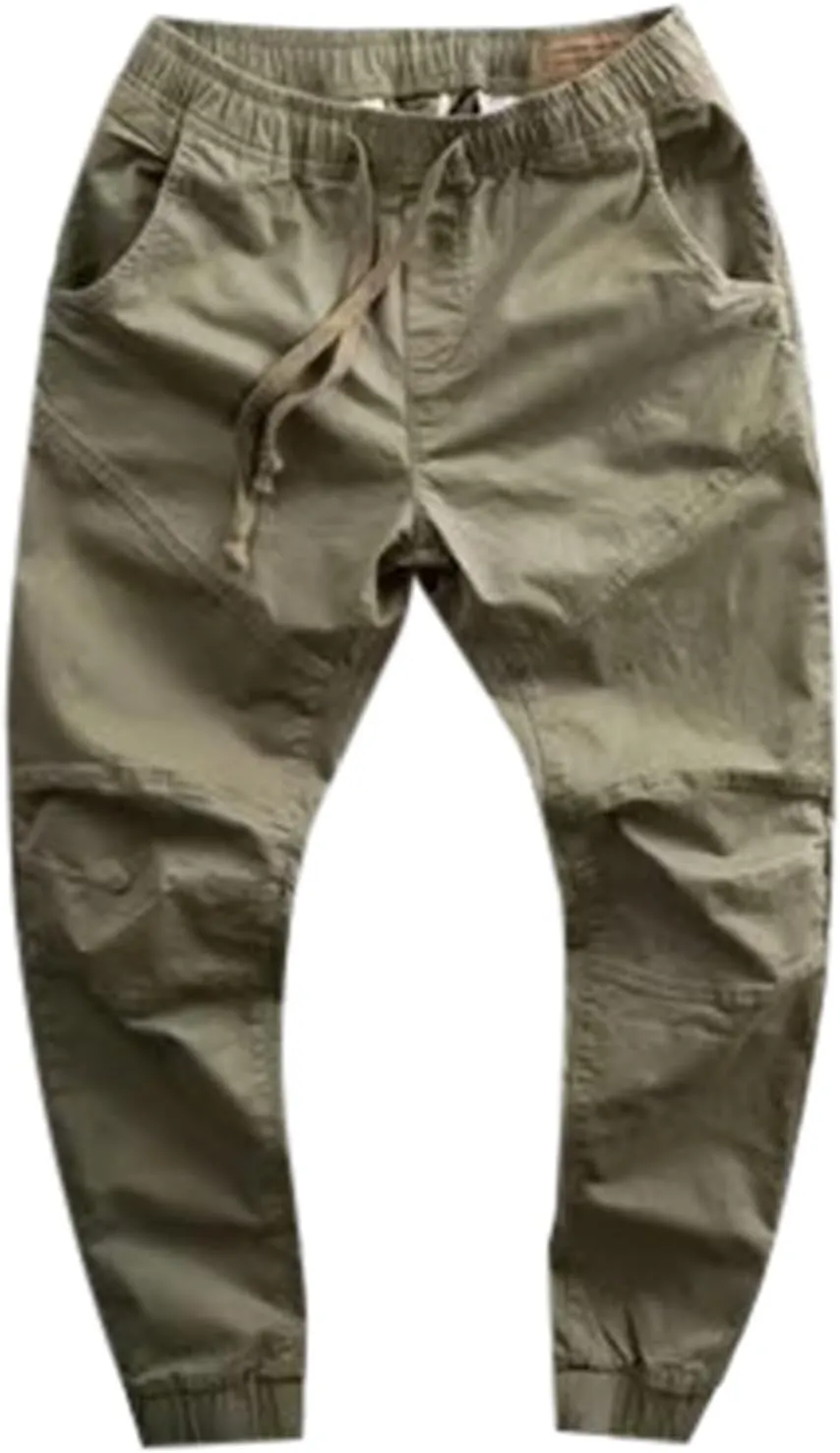 Men's Cargo Pants Casual Hiking Athletic Joggers Stretch Elastic Waist Sweatpants Relaxed Fit Hiking Outdoor Pants Trousers